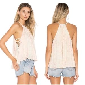 🌻3/$30 Free People Season in the Sun Print Tank in Ivory Size S